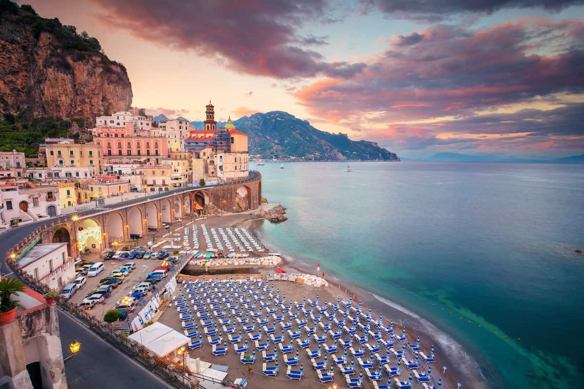 atrani sunset - things to do in atrani - Amalfi Coast, Campania atrani sunset - Amalfi Coast, Campania